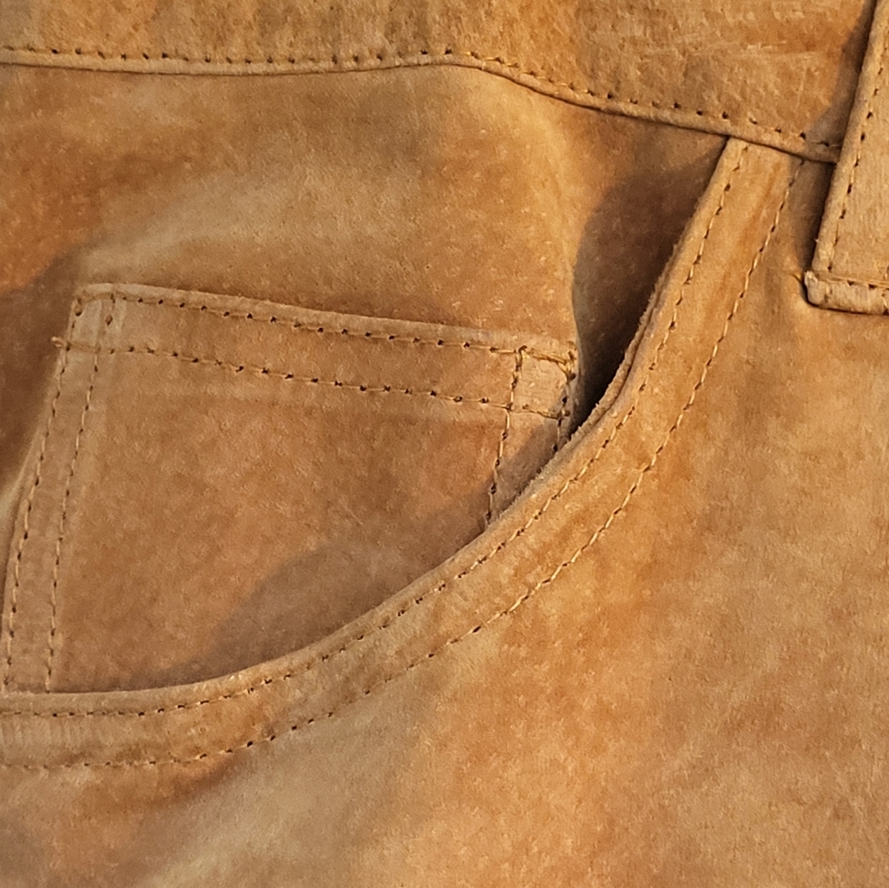 Bill Blass Jeans vtg suede leather pants and vest size 8 - Picture 9 of 12